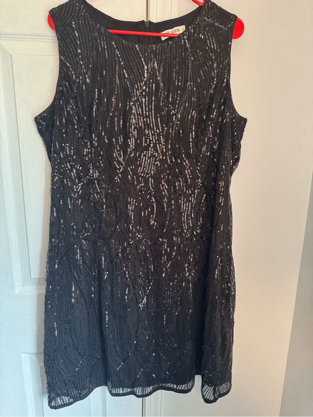 Grace Karin 2XL Black Sequin Cocktail Dress Sleeveless Formal Party Plus Siz